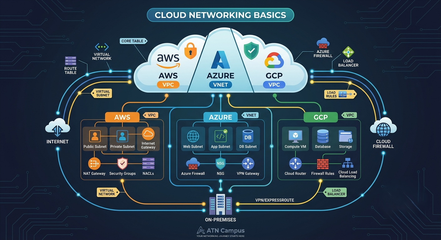 Cloud Networking Basics: Understanding Networking in AWS, Microsoft Azure, and Google Cloud