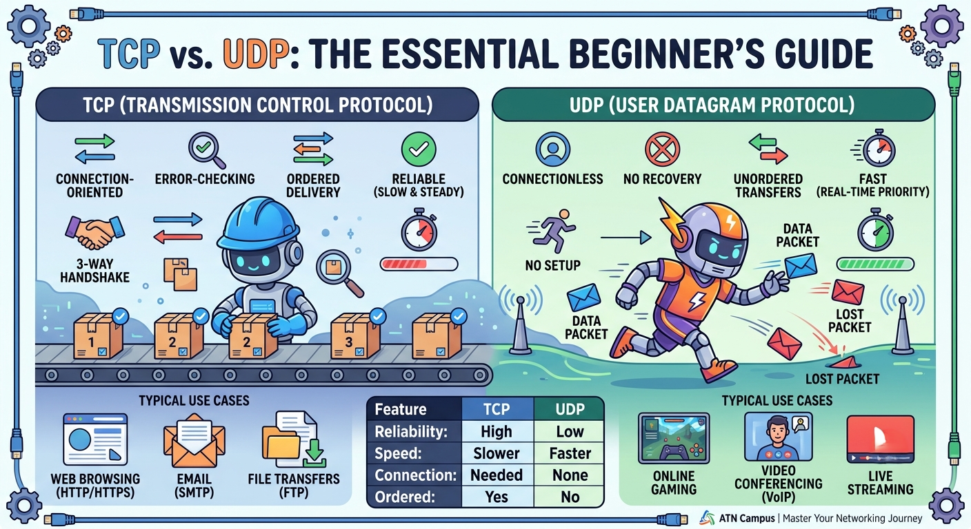 TCP vs UDP: What's the Difference? A Complete Beginner's Guide