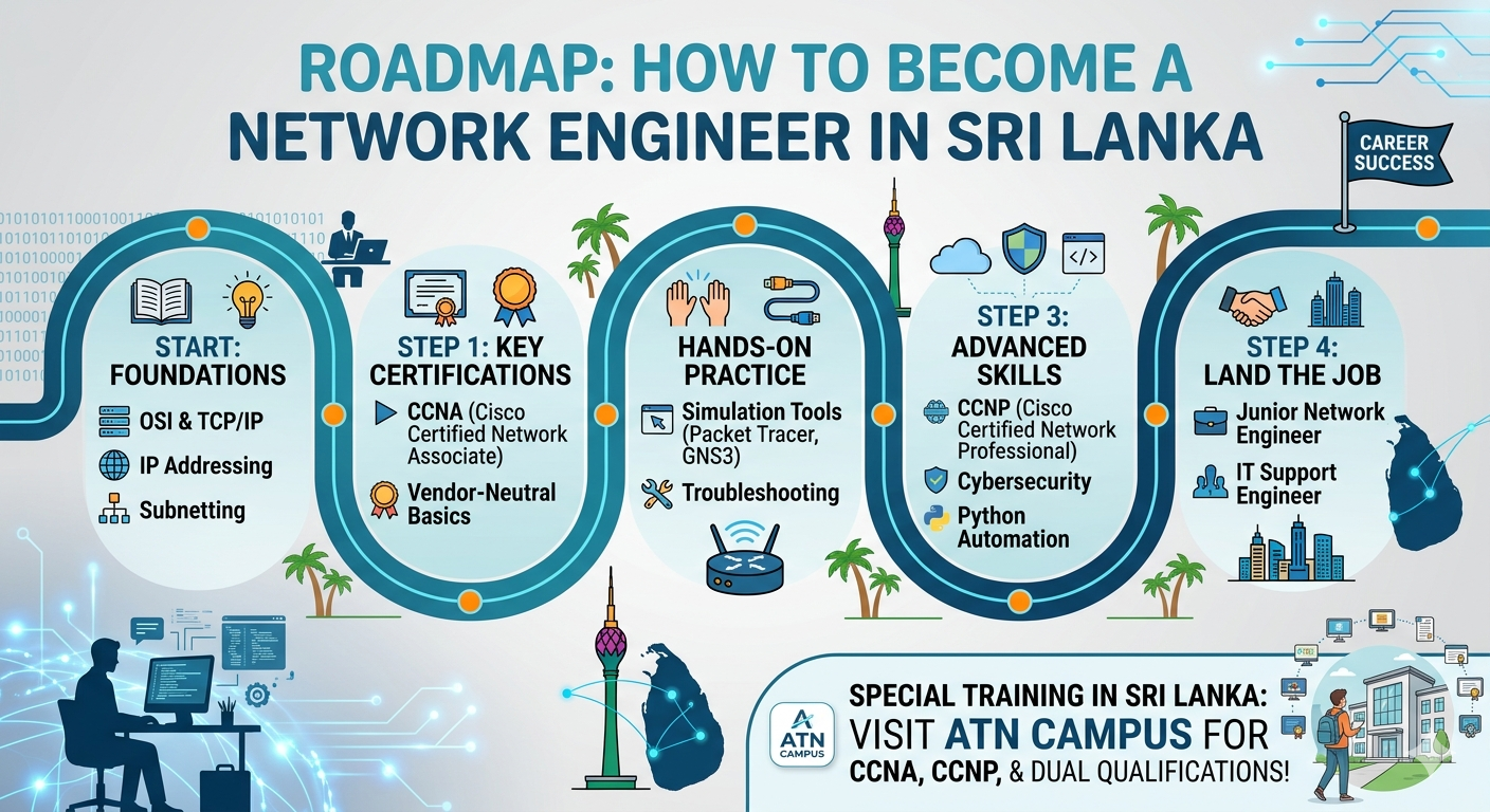 The Ultimate Roadmap: How to Become a Successful Network Engineer in Sri Lanka (2026 Edition)